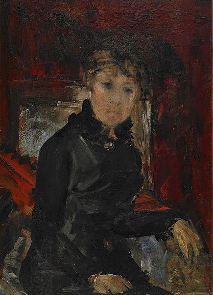 Ernst Josephson Woman dressed in black China oil painting art